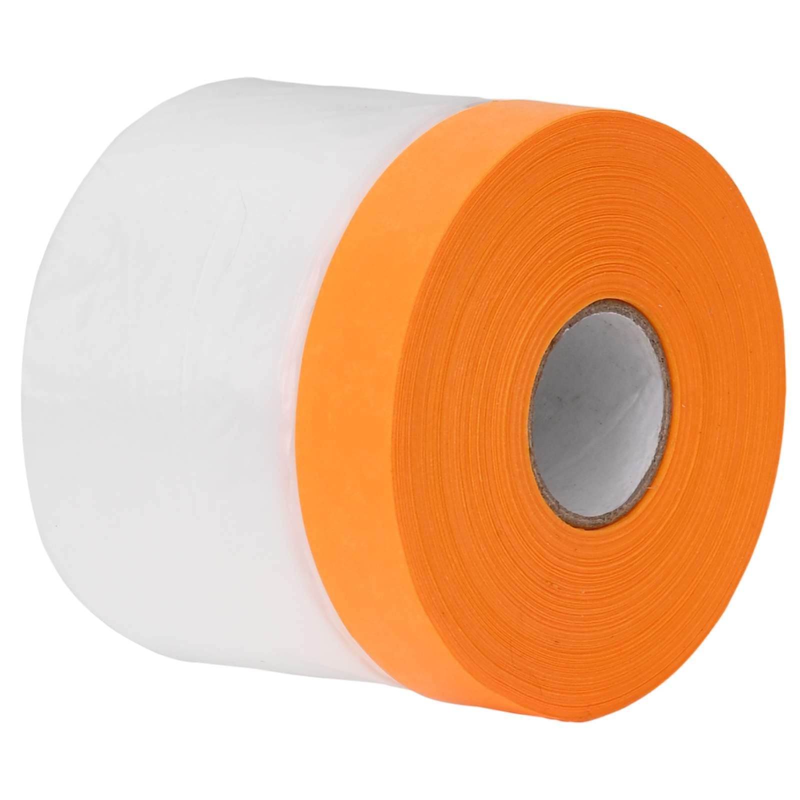 Pellicola protettiva antipolvere con nastro adesivo, trasparente, 30 x 3300 cm, autoadesiva, antistrappo, per casa, officina, cantiere, protezione da polvere e sporco interno, robusta e