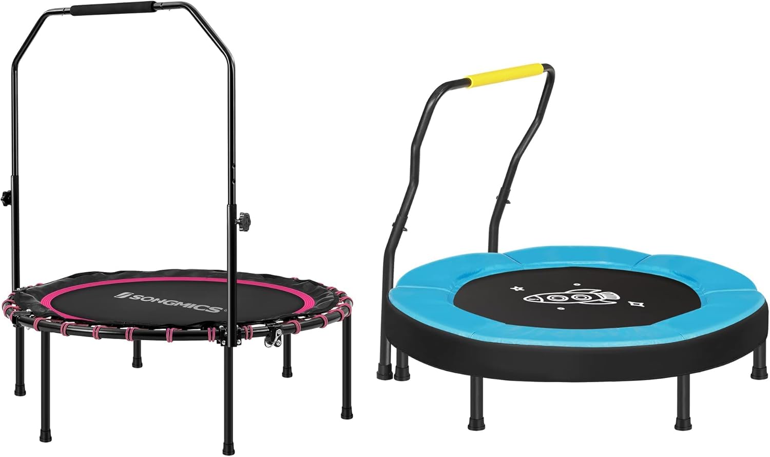 SONGMICS Trampolines Bundle, 40Inch Adults Trampoline with Adjustable Handlebar