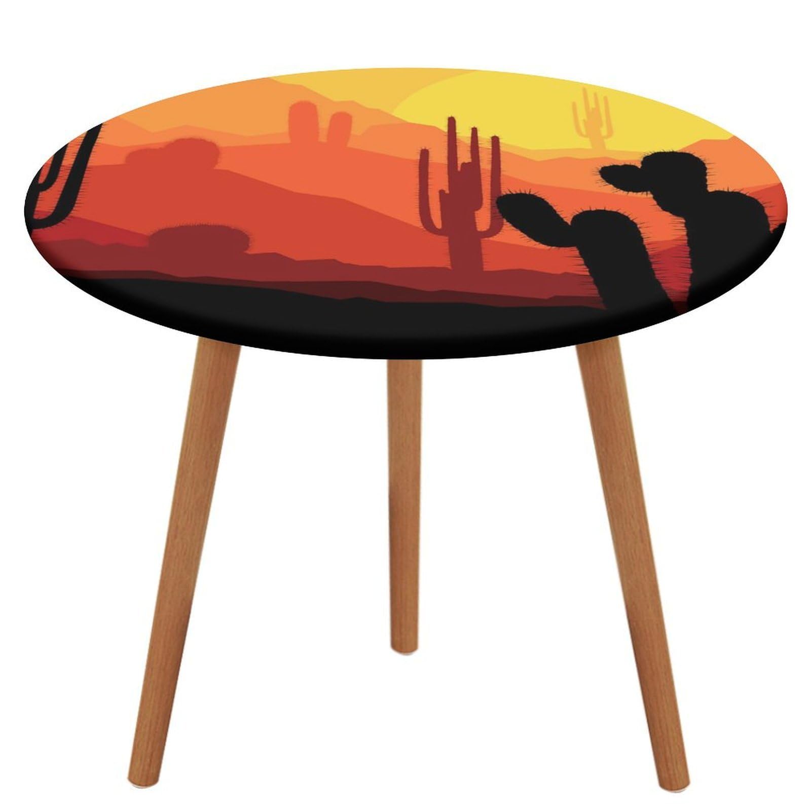MZGFAQ Desert Cactus Dining Table Cover Water Resistance Tablecloth For Home Restaurant Party