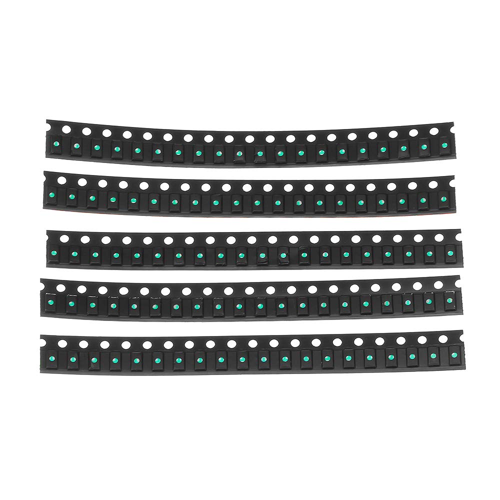 BliliDIY 1000 Pezzi 5 Colori 200 Ciascuno 1206 Assortimento Diodi Led Kit Diodi Led Smd Verde/Rosso/Bianco/Blu/Giallo