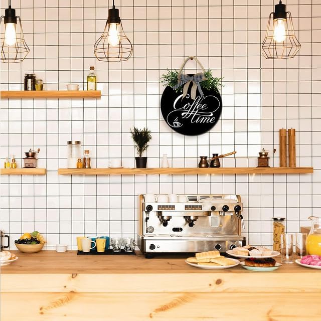 Miniatura 2 de Letrero de madera rústica para cafetería, cafetería, decoración de pared, letrero colgante para inauguración del hogar, cafetería, cafetería,