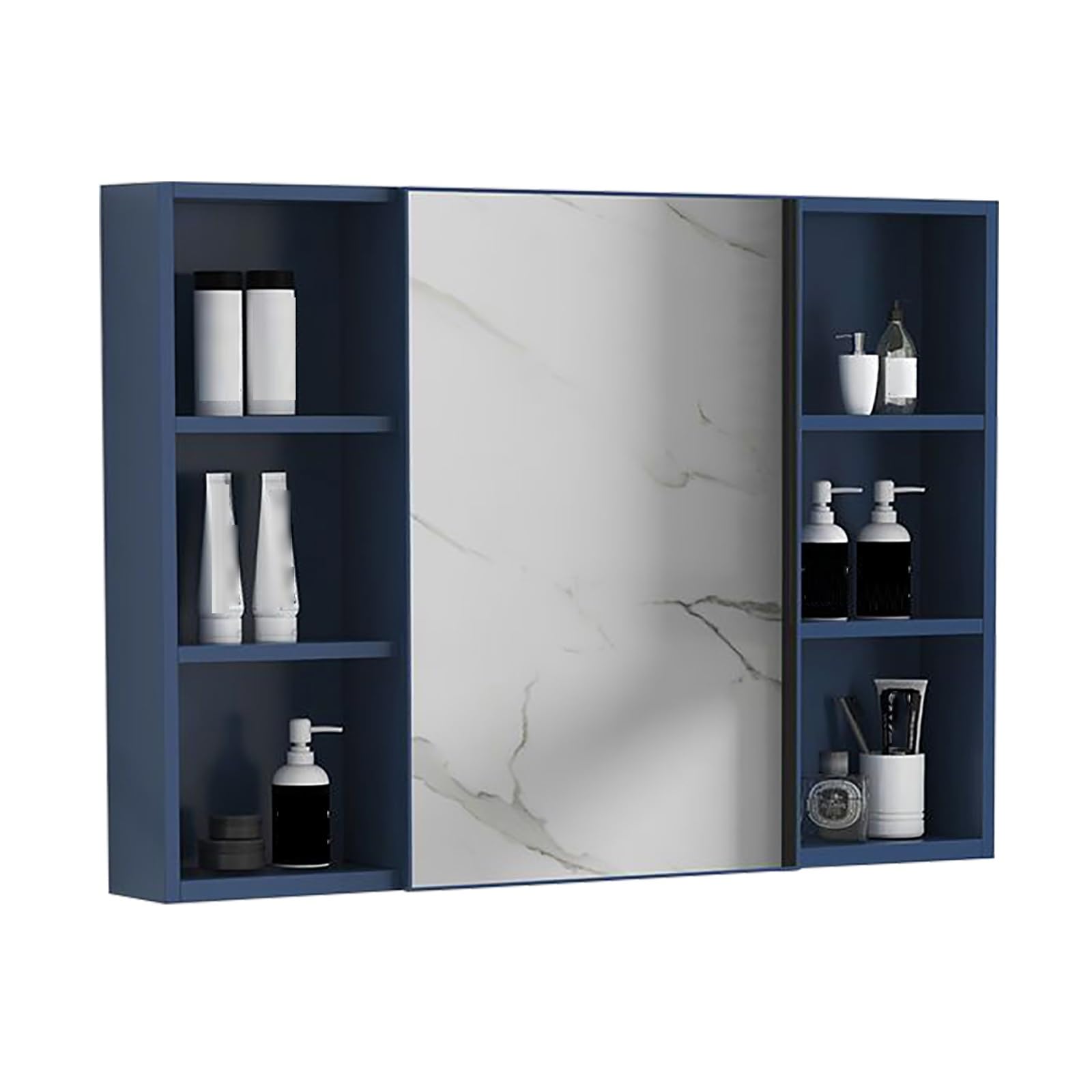 BKSXSOP Rectangular Bathroom Mirror Cabinet, Wall-Mounted Aluminum Storage for Bedroom, Living Room & Toilet, Stylish Medicine Cabinet Space-Saving nization