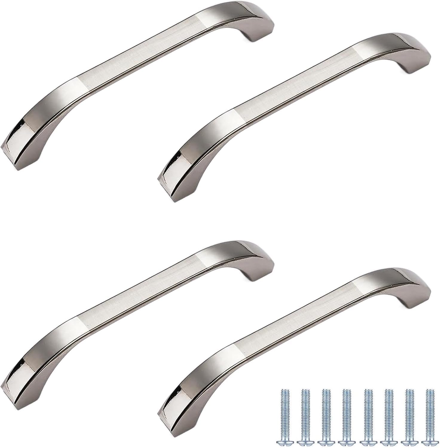 Tnbccxn 160Mm White Cabinet Handles, Cabinet Handles,Drawer Knobs 4 Pack Zinc Alloy(96Mm White)(160Mm White)