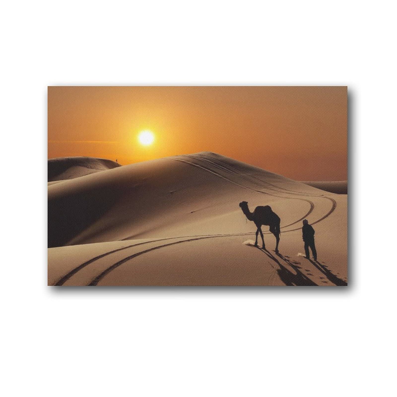 Desolate Gobi Desert Lonely Aesthetic House Decoration (2) Poster Cool Artworks Painting Wall Art Canvas Prints Hanging Picture Home Decor Posters Gift Idea 24x36inch(60x90cm)