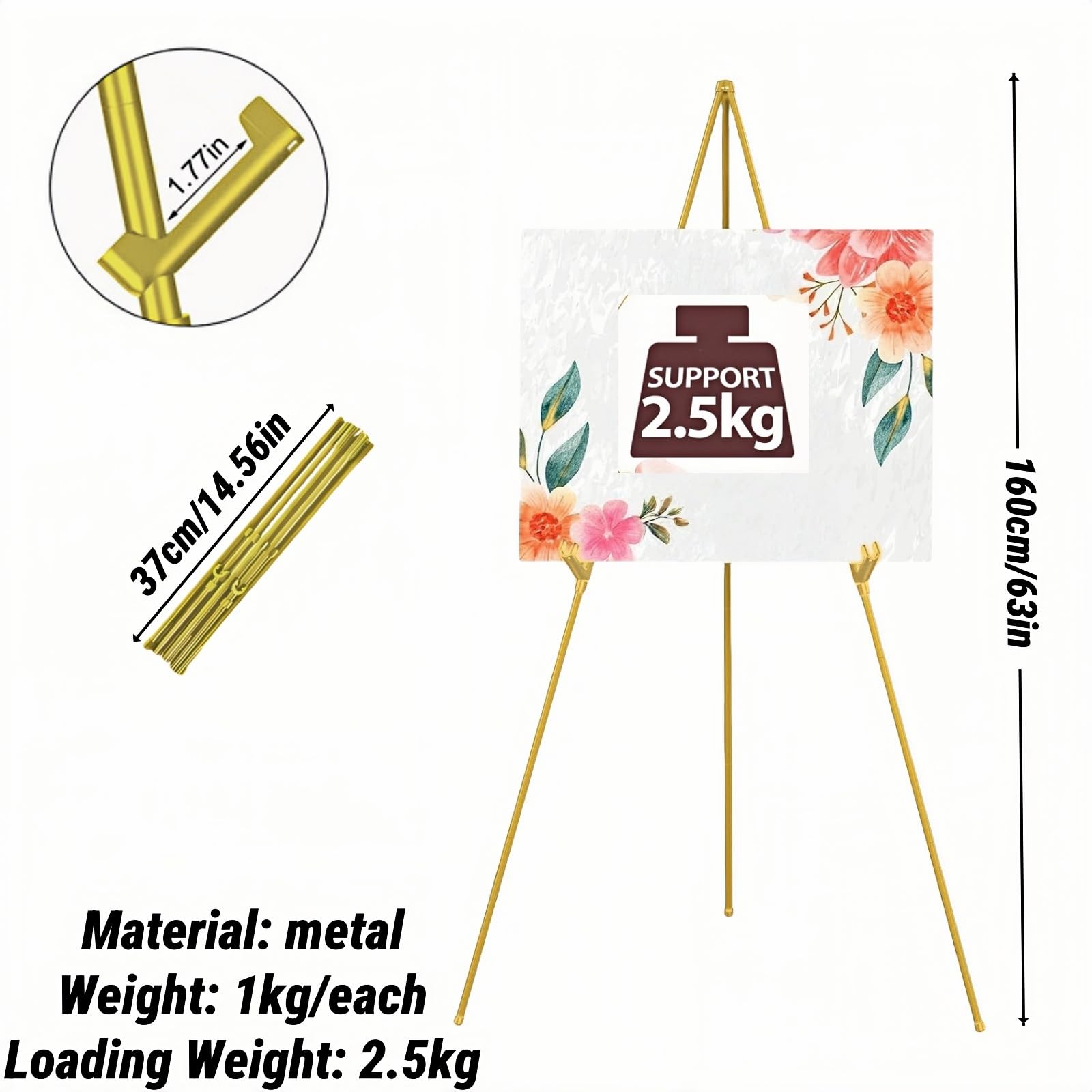 Quel Chevalet Pour Peinture Chevalet Trépied Pliable Mutualsign 168cm - Support Affiches Léger 1.2kg - Pour Présentations, Mariages, Salons Chevalet Mariage Salon