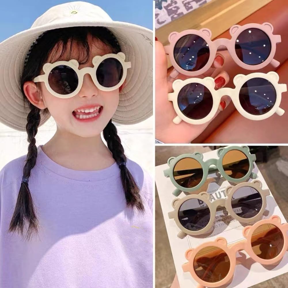 1~4 Uds gafas de sol redondas de moda para niños gafas de sol clásicas lindas para niñas y niños gafas de protección UV400
