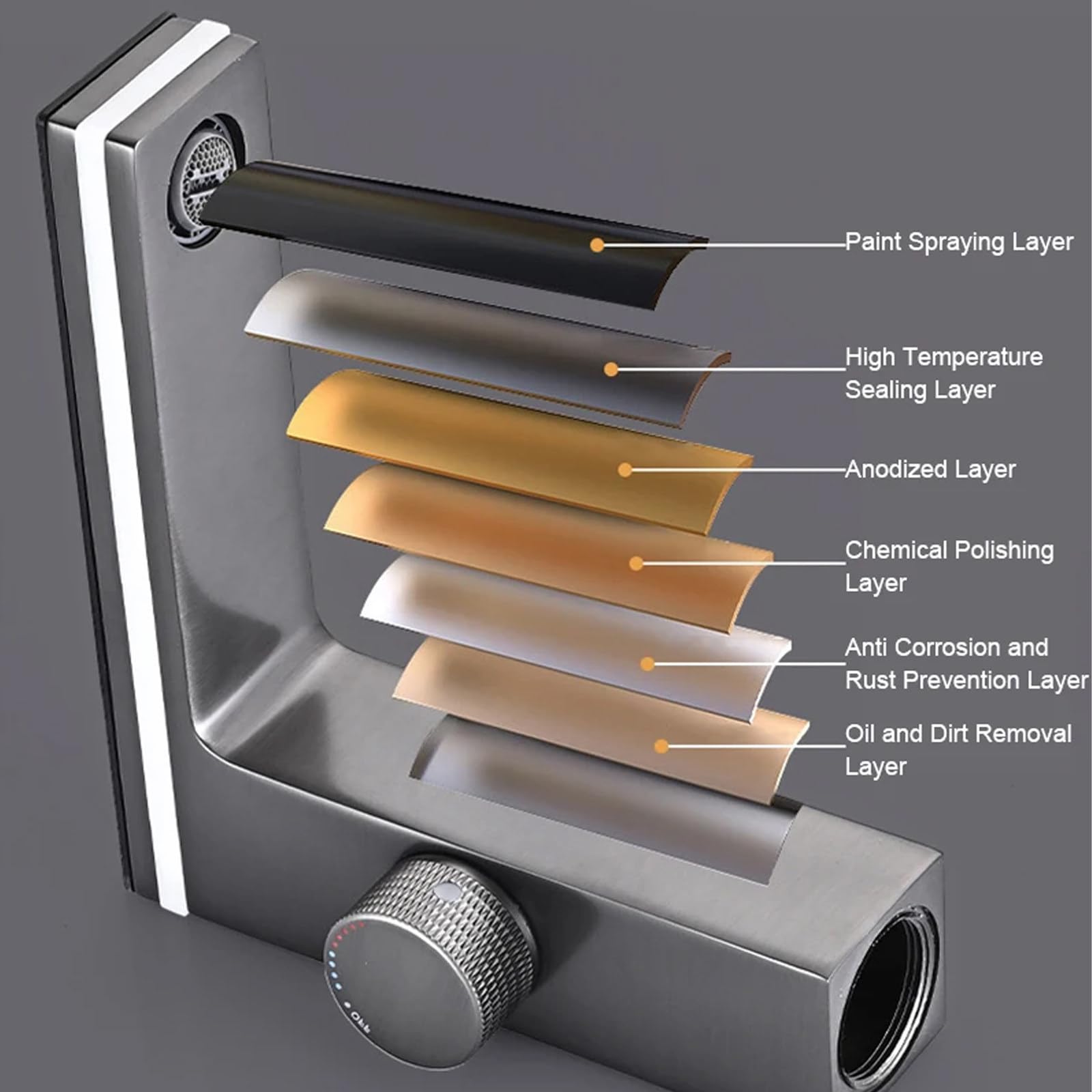 Grifo de baño con luz Ambiental LED y Pantalla Digital de Temperatura, Grifo Monomando para Lavabo de baño, Grifo Mezclador para Lavabo, Grifo para lavadero de Barra de RV