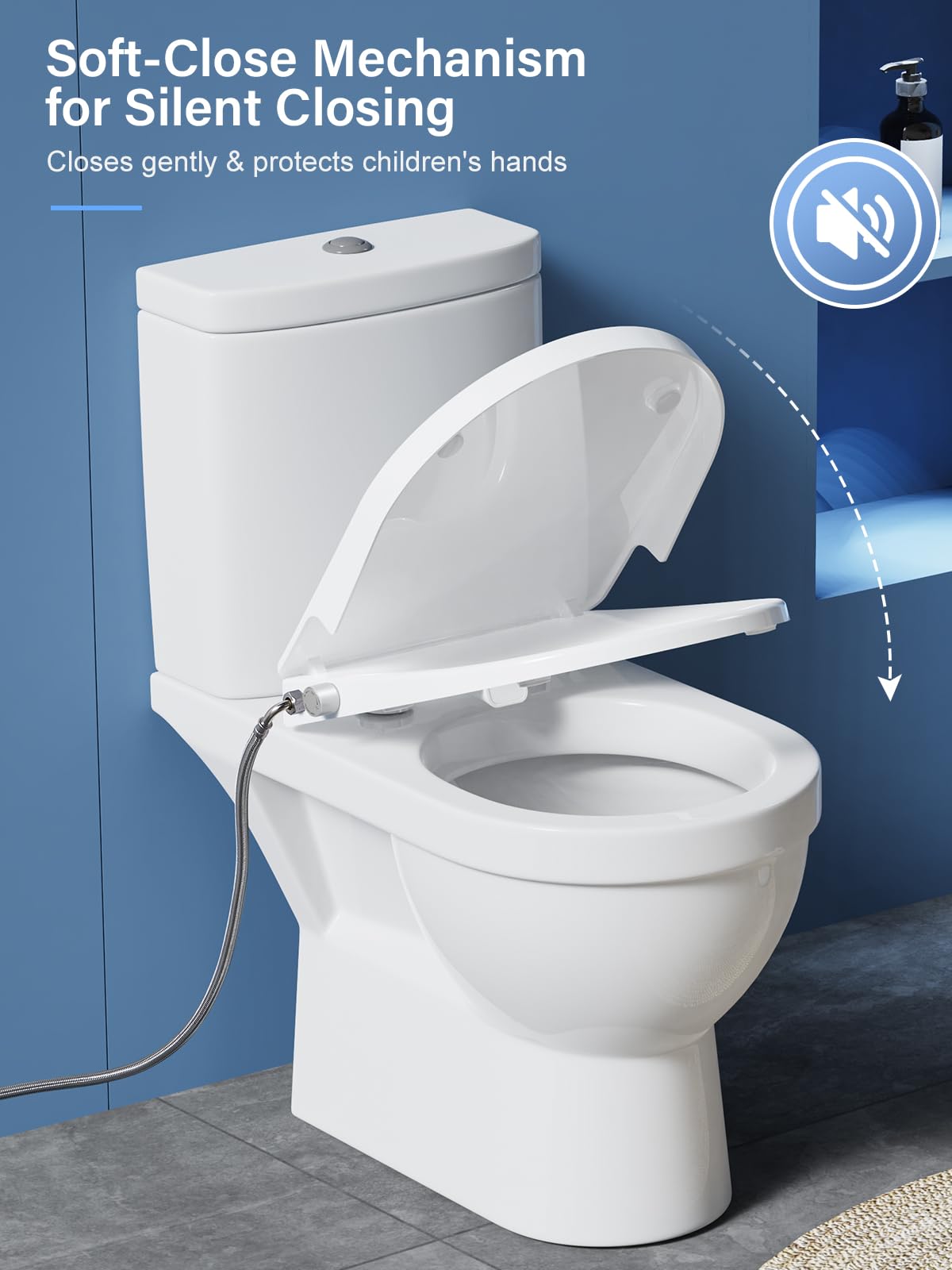 YEAUPE PRO WC-Bril met Bidet & Softclosemechanism,Zelfsluitend Toiletdeksel (Niet Elektrisch),Dubbele Zelfreinigende Sproeiers-Aparte Achter en Feminine Reiniging,Wit O-Vorm 44,3 * 37,1 * 8,3CM YEAUPE PRO WC-Bril met Bidet & Softclosemechanism,Zelfsluitend Toiletdeksel (Niet Elektrisch),Dubbele Zelfreinigende Sproeiers-Aparte Achter en Feminine Reiniging,Wit O-Vorm 44,3 * 37,1 * 8,3CM