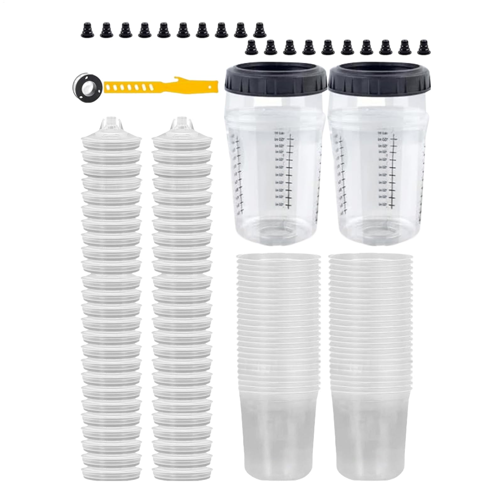 Vasos De Mezcla De Pintura Para Automóviles Recipientes De 180 Ml Con Tapa