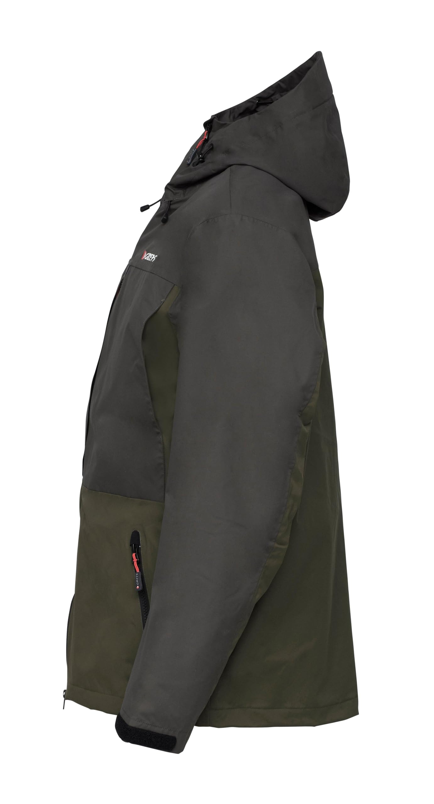 Greys Fin Kurtka Wędkarska | Wodoodporna Kurtka Na Brzeg Rzeki, Jeziora i Morza | Ochrona Przed Wiatrem, Deszczem i Śniegiem | Membrana 8000mm | Regulowany Kaptur | Trwały Nylon | Wiele rozmiarów