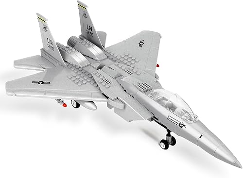 F15 Fighter Egale - Juego de ladrillos de construcción de aviones militares, compatible con aviones y jets Lego, regalos de construcción y juguetes