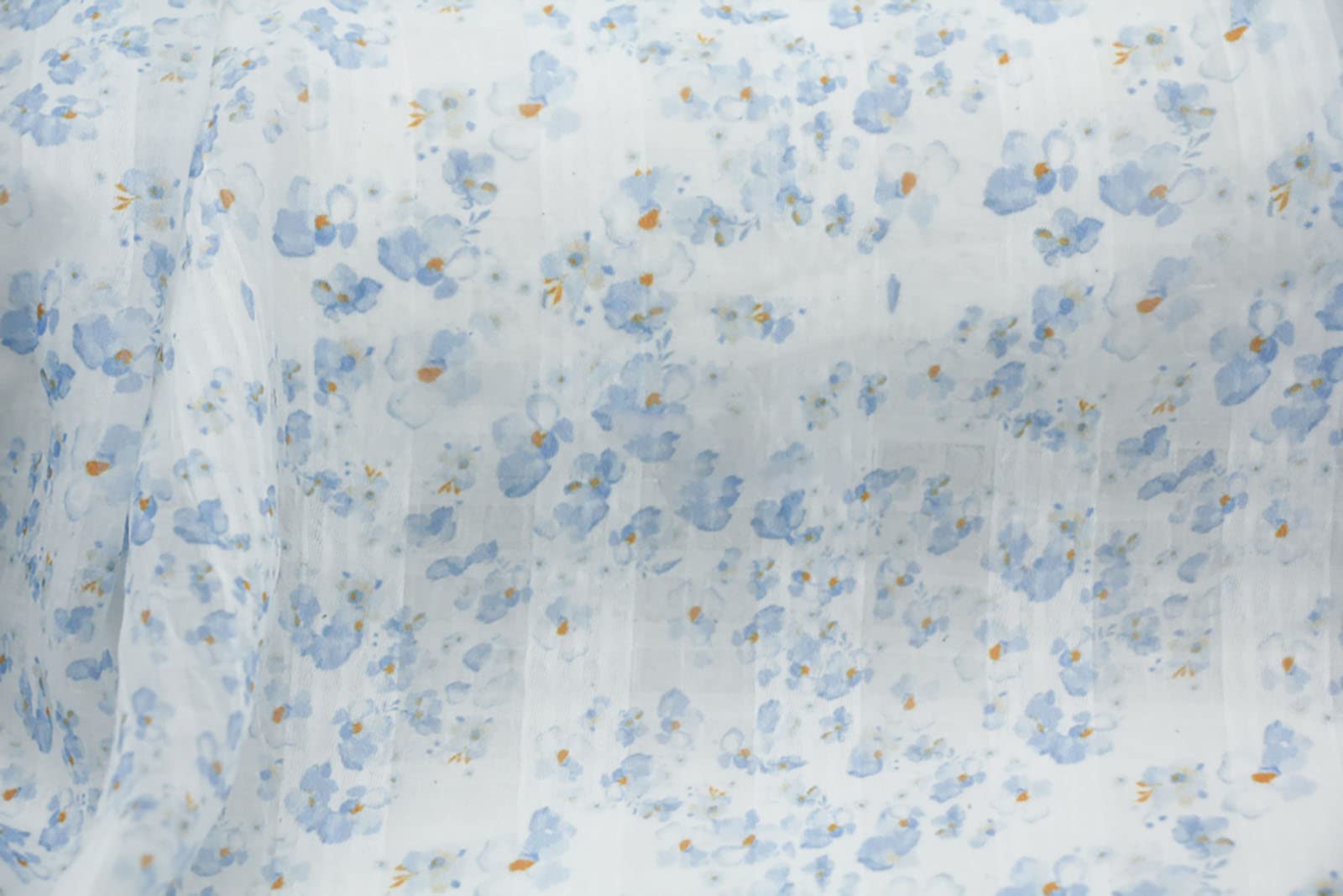 Chiffon-Stoff 145 cm breit Blasen Kirschblüten Tüll geprägter Stoff Decorative Fabric Satin Stoff für Hochzeit, Party, Kleid, Event, dekorative Vorhänge(Size:2x1.45m)