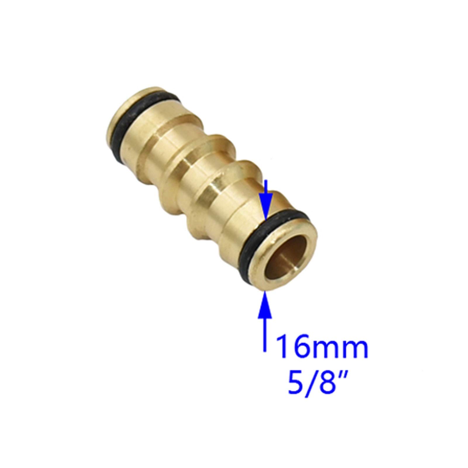 Conector de manguera de jardín Accesorios 6pcs 5/8 "1/2" 3/4 "Reparación de la manguera de latón de la manguera del conector rápido del conector de la extensión del conector de cobre con tuerca de blo