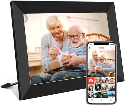 FRAMEO WiFi Digital Photo Picture Frame 10.1 Inch 1280x800 IPS LCD Touch Screen, Built in 32GB Memory, Auto-Rotate Portrait and Landscape, Share Pictures or Videos Instantly from Anywhere...