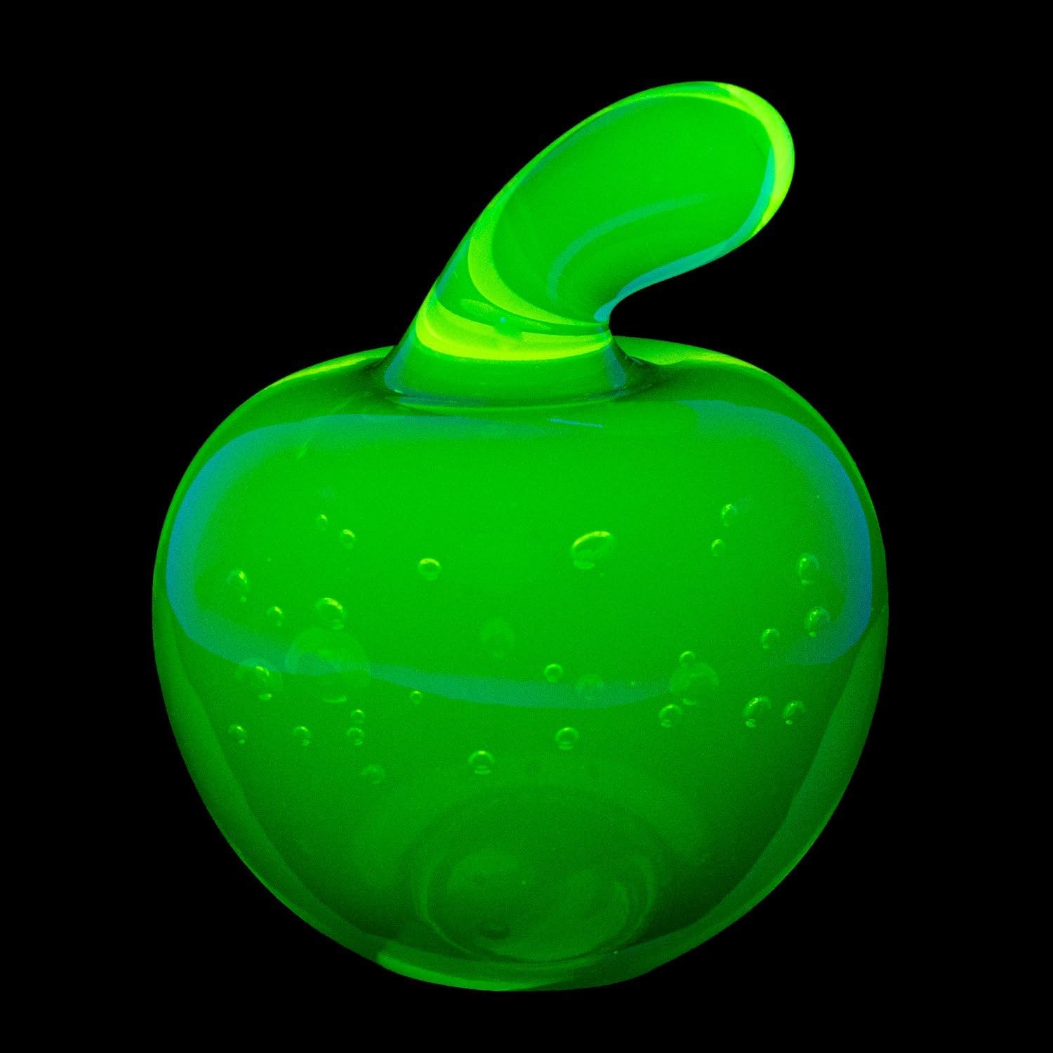 Uranium Glass Tableware (Glow Under UV) - Statuette - Three Wise Monkeys, Czech Republic (Glossy)