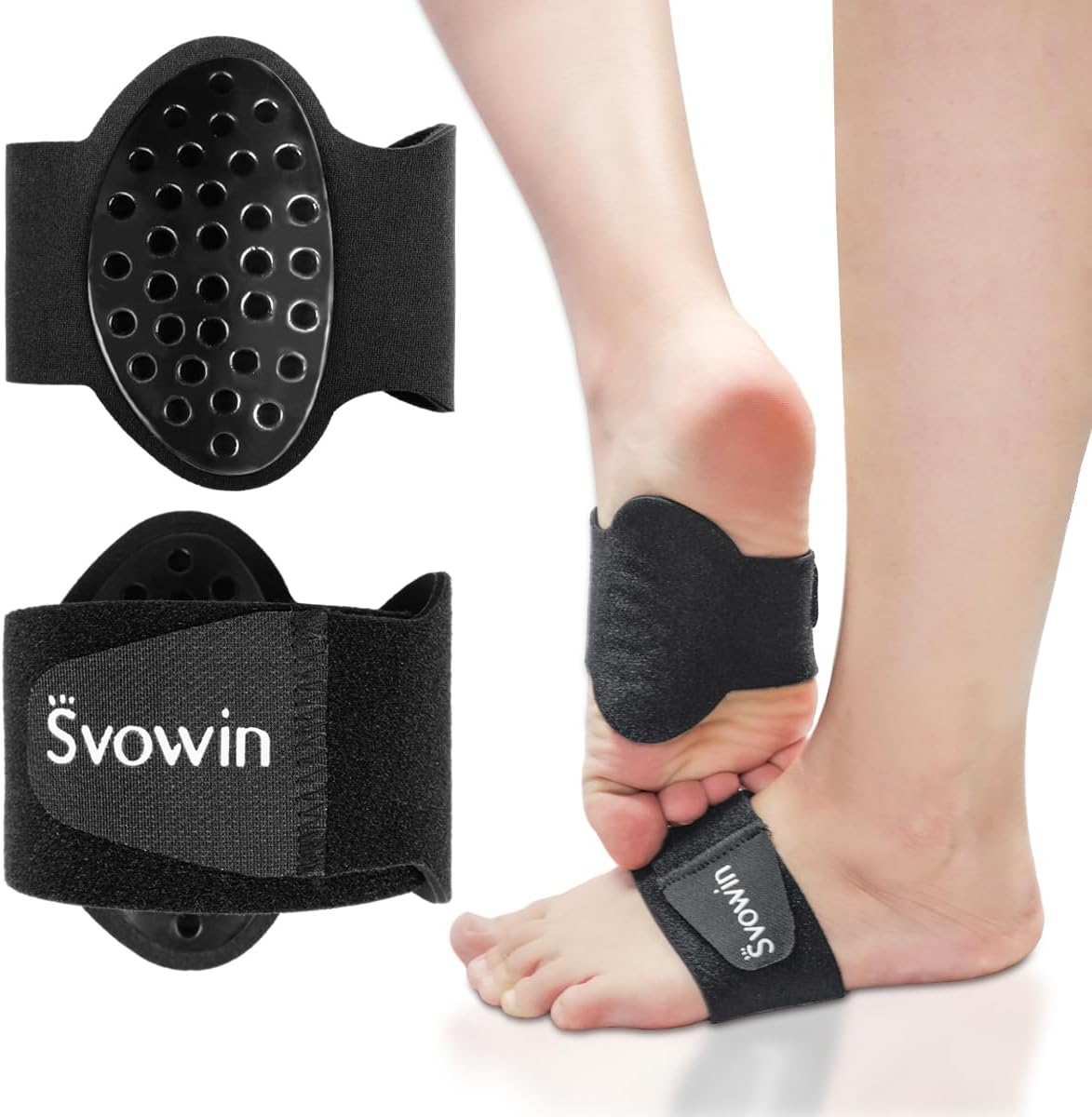 Arch Support Compression Sleeves for Flat Feet, Adjustable Velcro Plantar Fasciitis Braces for Fallen Arches, Unisex Orthotic Arch Support Wrap for High Arch, Feet Pain Relief Arch Support Compression Sleeves for Flat Feet, Adjustable Velcro Plantar Fasciitis Braces for Fallen Arches, Unisex Orthotic Arch Support Wrap for High Arch, Feet Pain Relief