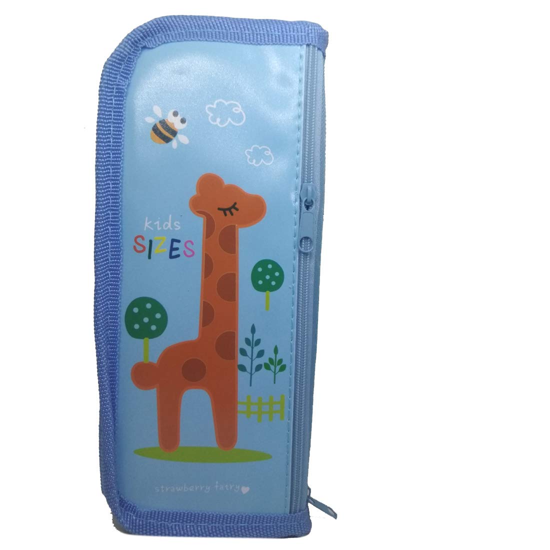 HALO NATION Multipurpose Pencil Pouch Cum Pencil Case Jungle Pencil Box Pencilcase School Tools Cartoon Pencil Cases - Blue Giraffe