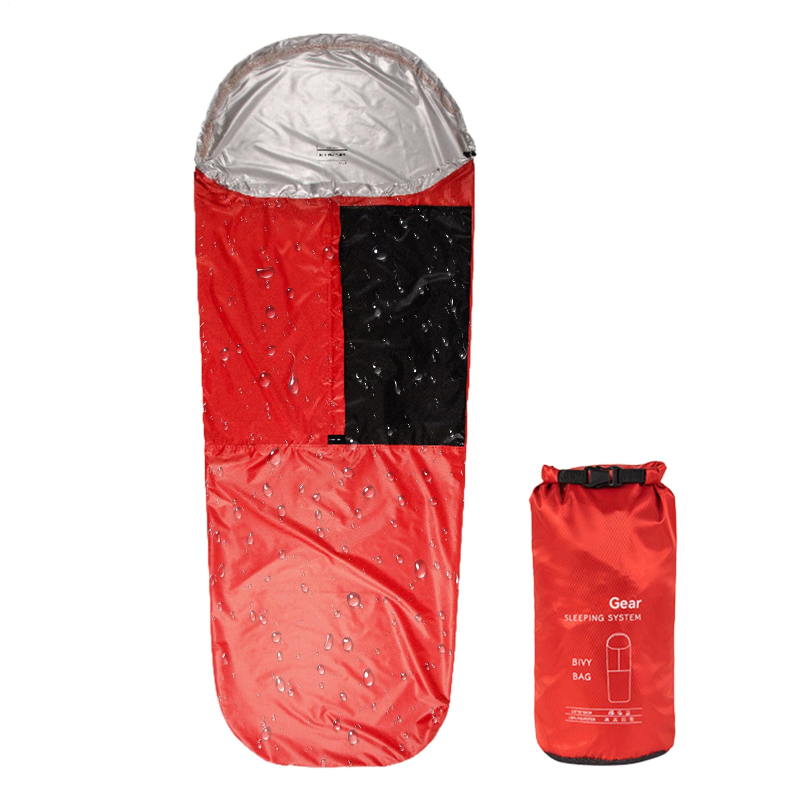 Coperta termica per escursioni, borsa compatta con funzione isolata, design con protezione per attrezzatura da campeggio, accessorio di sopravvivenza in stile classico, attrezzatura da viaggio per