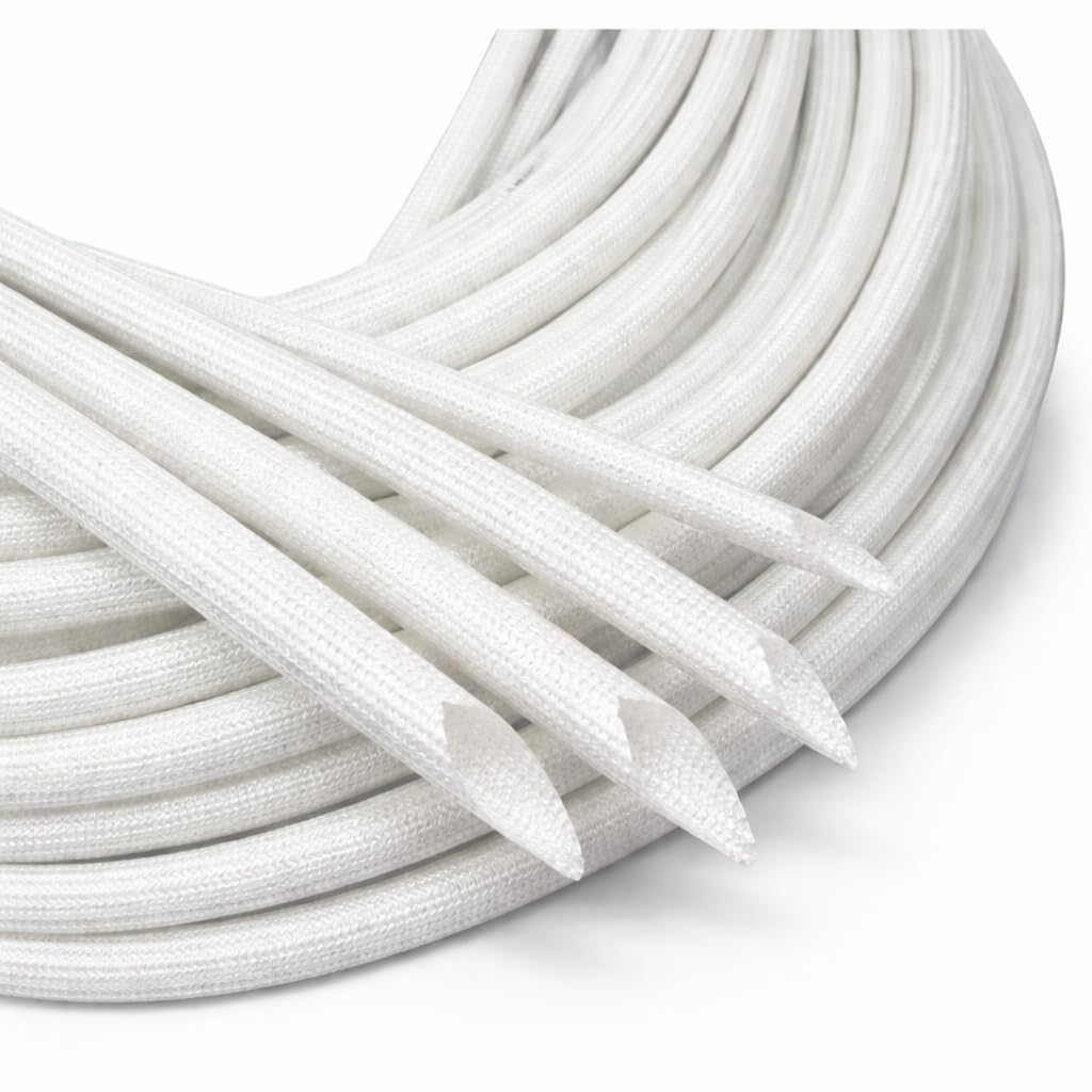GREENARTZ 5Mtr Fiberglass Insulation Wire Sleeve Silicone Coated Pack of 1mm 2mm 3mm 4mm 5mm (1mtr Each)-image-1