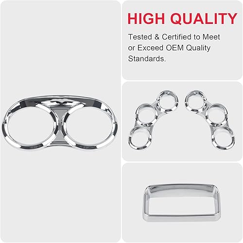 Miniatura 3 de Peterbilt - Kit de cubierta de calibre central compatible con Peterbilt 2006-2022 379 384 386 387 388 389 cubierta de medidor central de