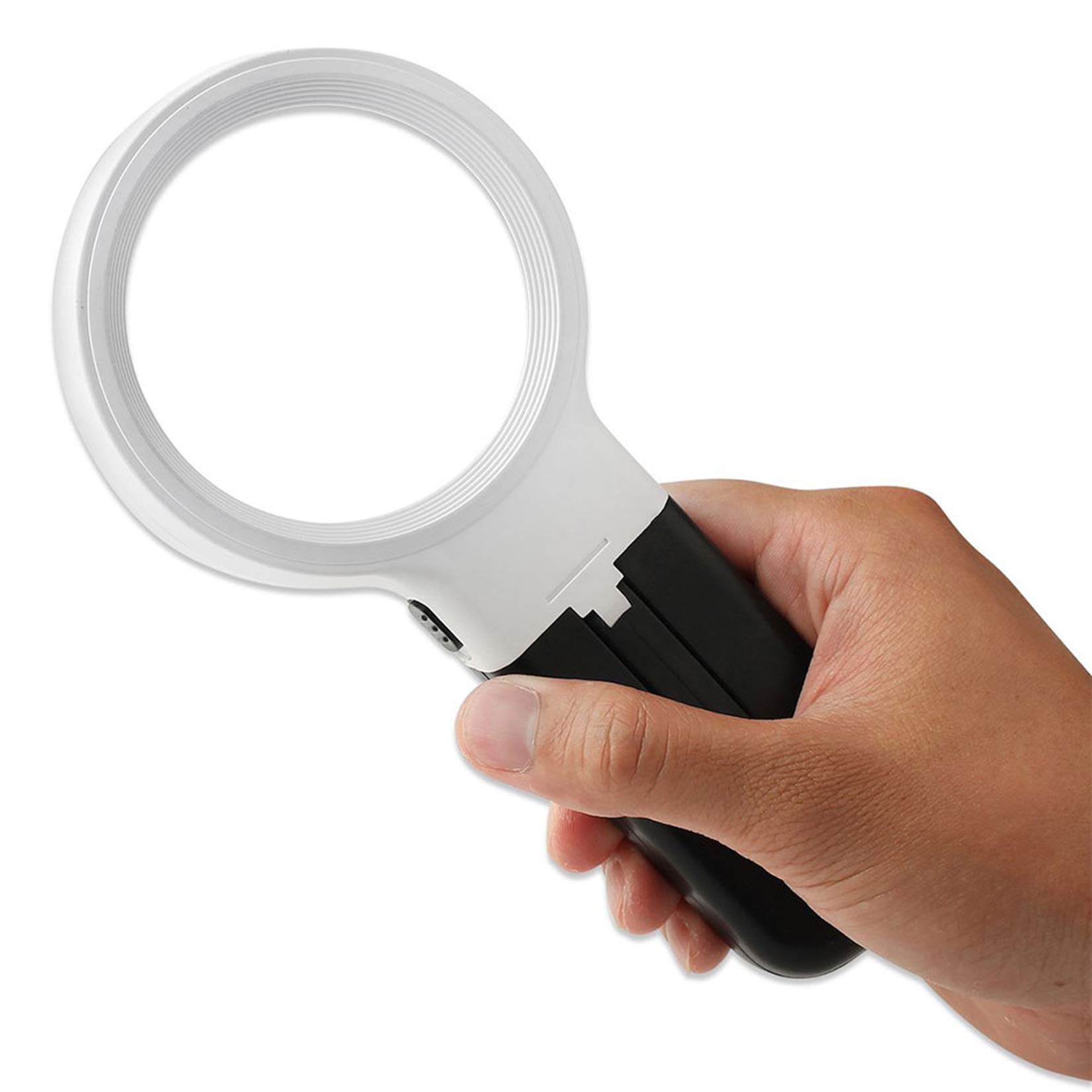 Lupa De Diadema, Lupa De Lectura con Manos Iluminadas, Lupa Portátil Iluminada 3X para Lectura, Inspección, Soldadura, Costura Y Reparación.
