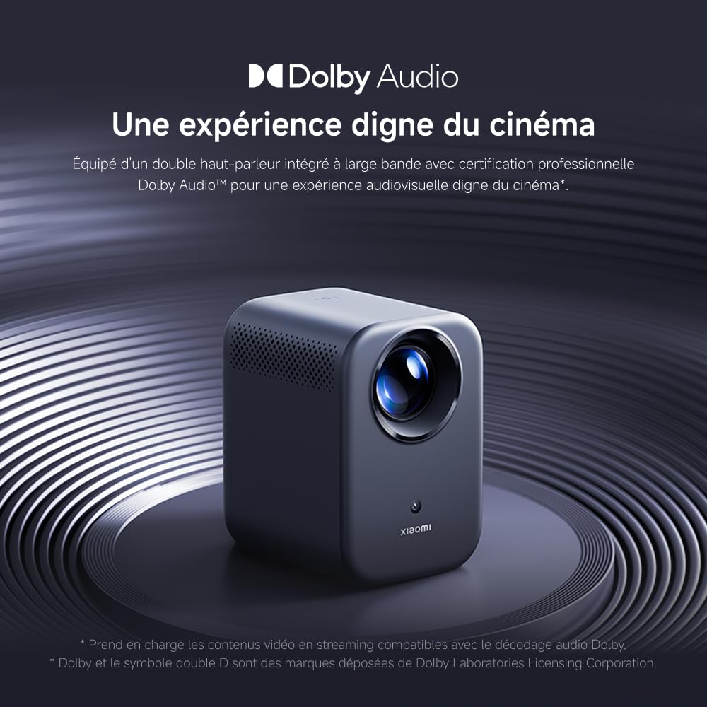 Xiaomi Vidéoprojecteur Portable Intelligent L1 | Full HD 1080p avec Netflix & Google TV Officiels | HDR10/HLG | AutoFocus & Correction Keystone Auto | Dolby Audio & WiFi 5G