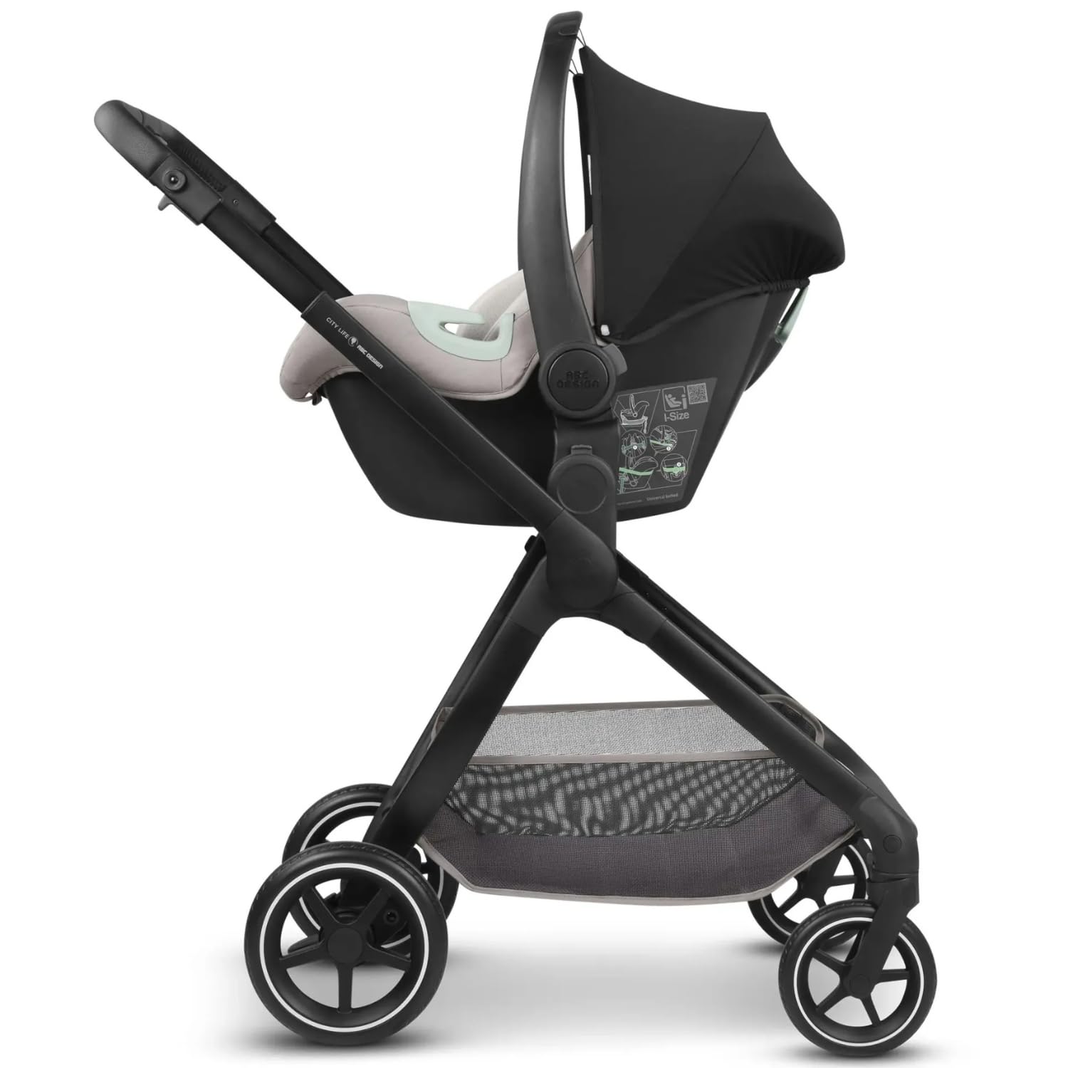 ABC Design Höhen-Adapter Move Up für City Life – Kinderwagen Adapter Erhöhung 10 cm Schwarz
