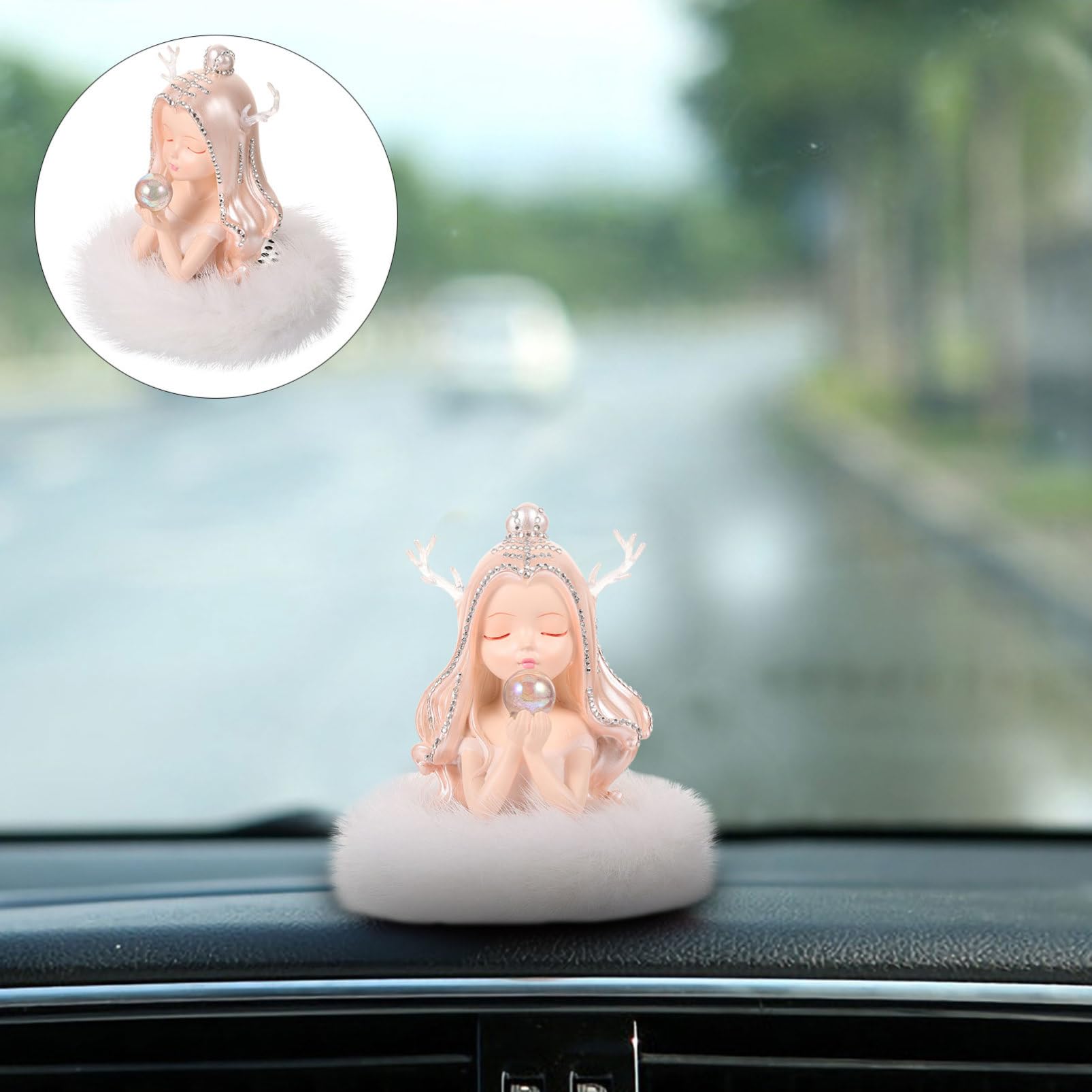 Decorazione per Auto con Base Profumato Angelo Rosa Accessori Interni per Auto Fragranza Duratura e Facile da