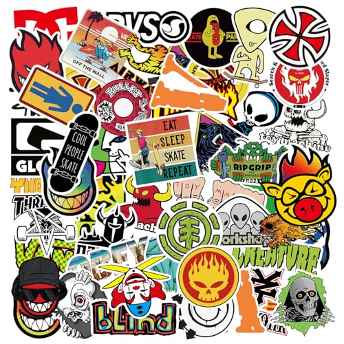 100 Pezzi Stickers Adesivi in Vinile Impermeabili per Skateboard Bici