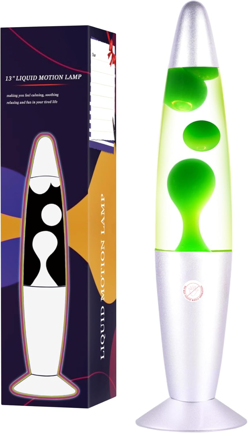 QQP 13 Inches Blue Magma Lamp,Present for Adults Teens and Kids,Liquid Motion Lamps Blue Classic Room Decor for Office Bedroom,Cool Lamp,Black Base