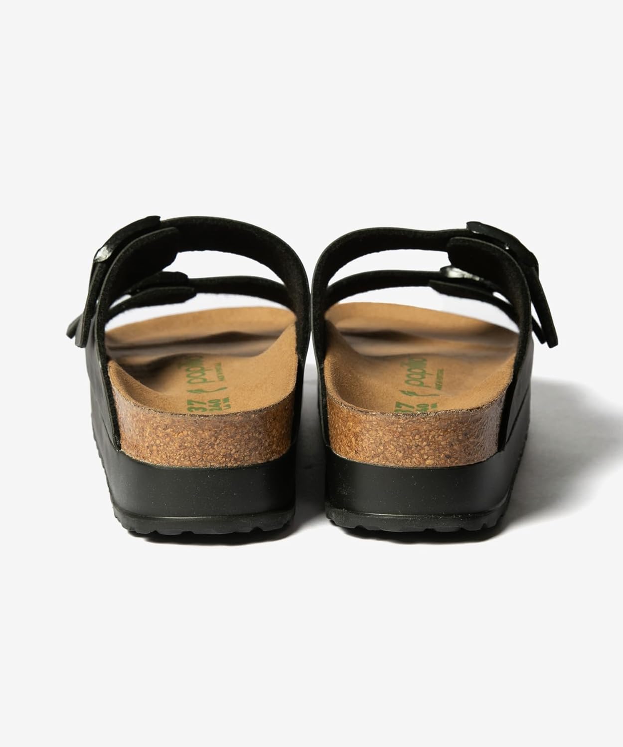 Birkenstock 1027395 Arizona Flex Platform Sandals, Black, 6 US