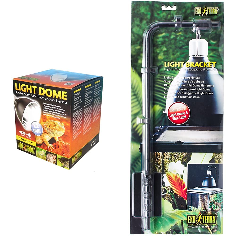 Exo Terra UV-Reflektorlampe aus Aluminium Light Dome bis 150W mit 18cm Durchmesser & Haltevorrichtung