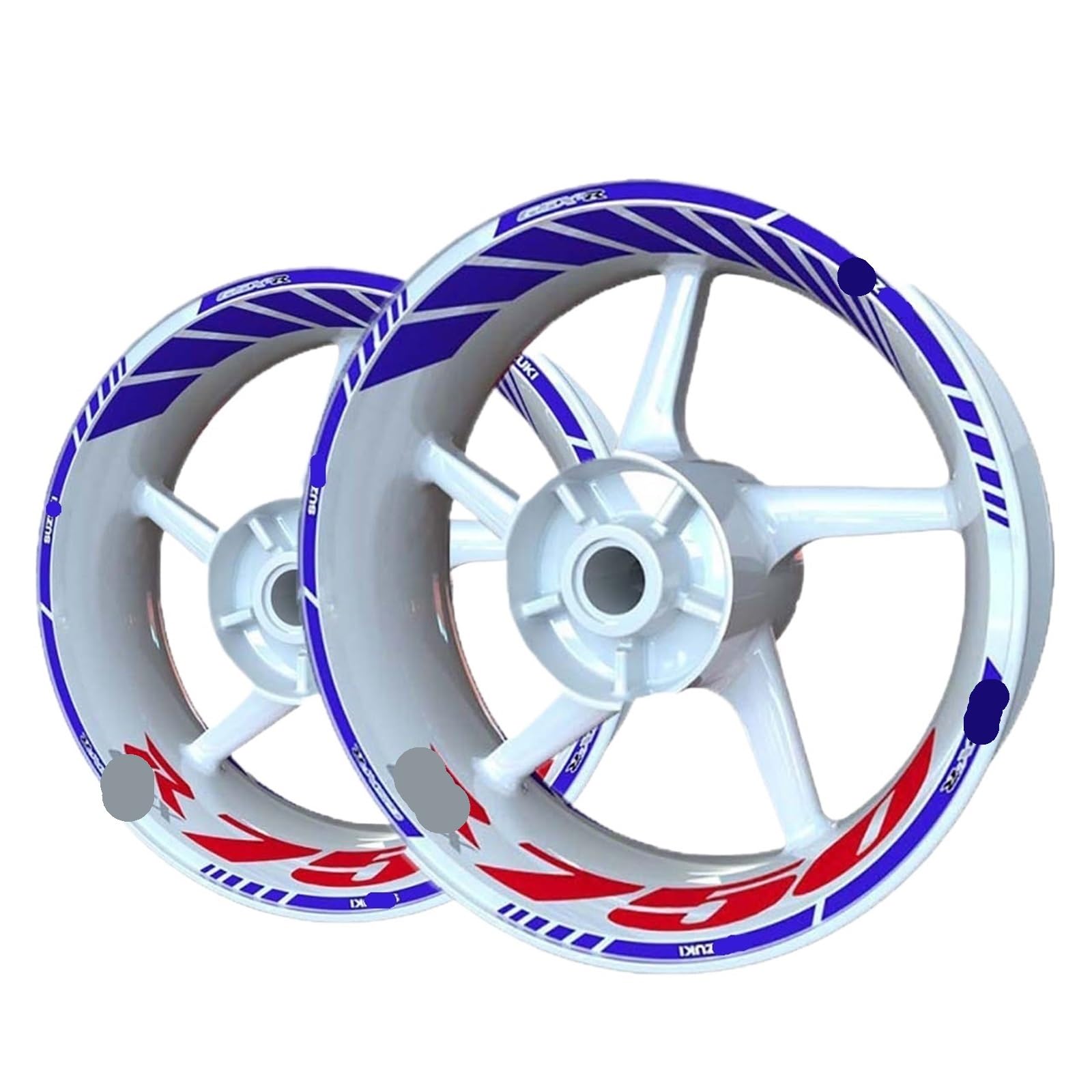 Hub Decals Rim for S&uzuki GSXR750 for GSXR 750 Wheel Sticker Decal Set Stripe Tape(Color 9)