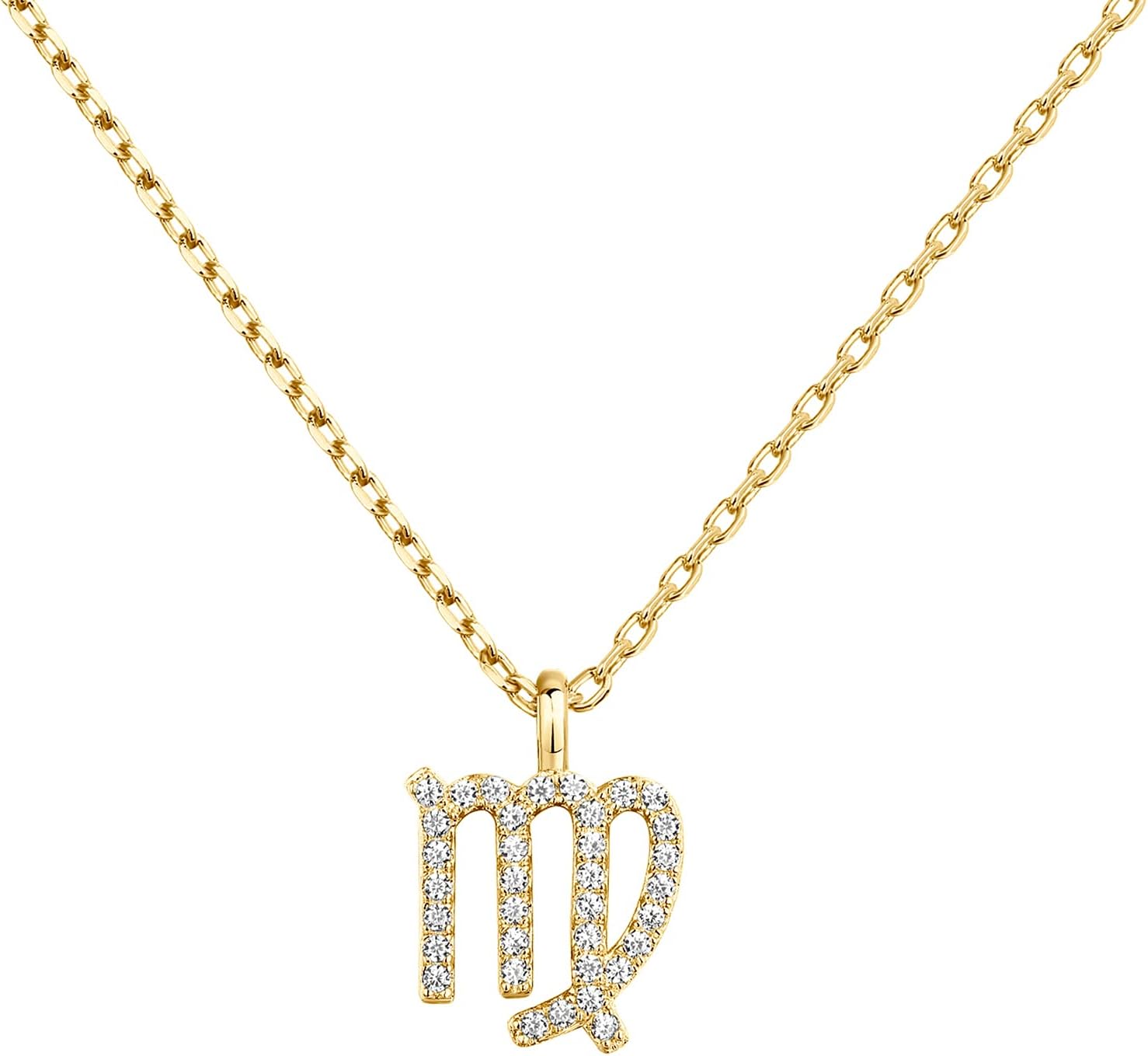14K Gold Plated CZ Astrology Necklace Astrology Necklace | Astrology Gifts For Women | Zodiac Necklaces