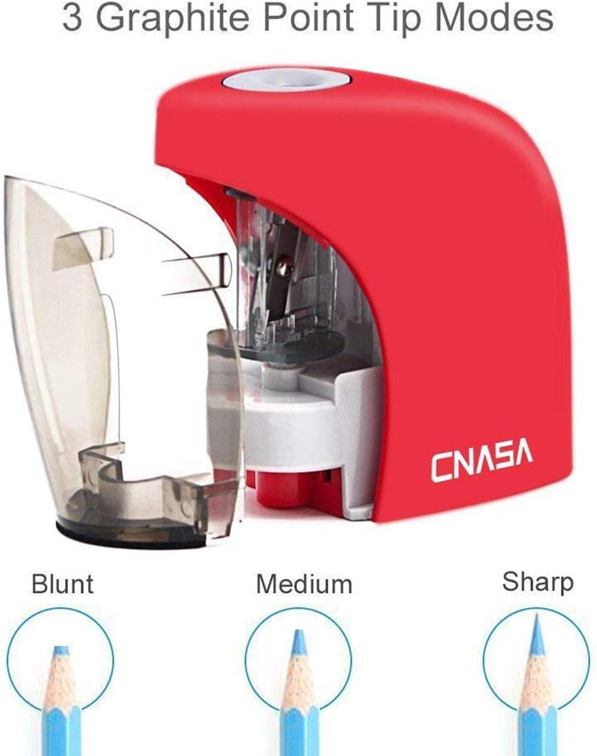 Pencil Sharpener,Electric Pencil Sharpener for NO.2 Pencils and Colored Pencils,Portable Automatic Electric Sharpener Feature for Home/School/Classroom/Office,USB or 2AA Batteries