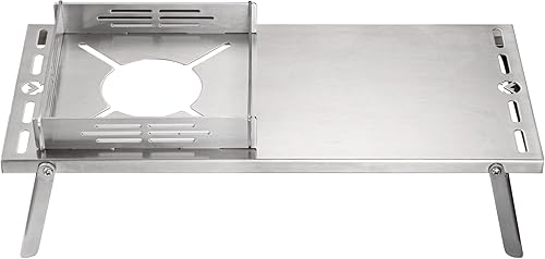 CAMPINGMOON - Mesa de campamento individual pequeña para proteger el calor, de acero inoxidable, ligera, compacta, con bolsa de almacenamiento para disponible en Yaxa Colombia