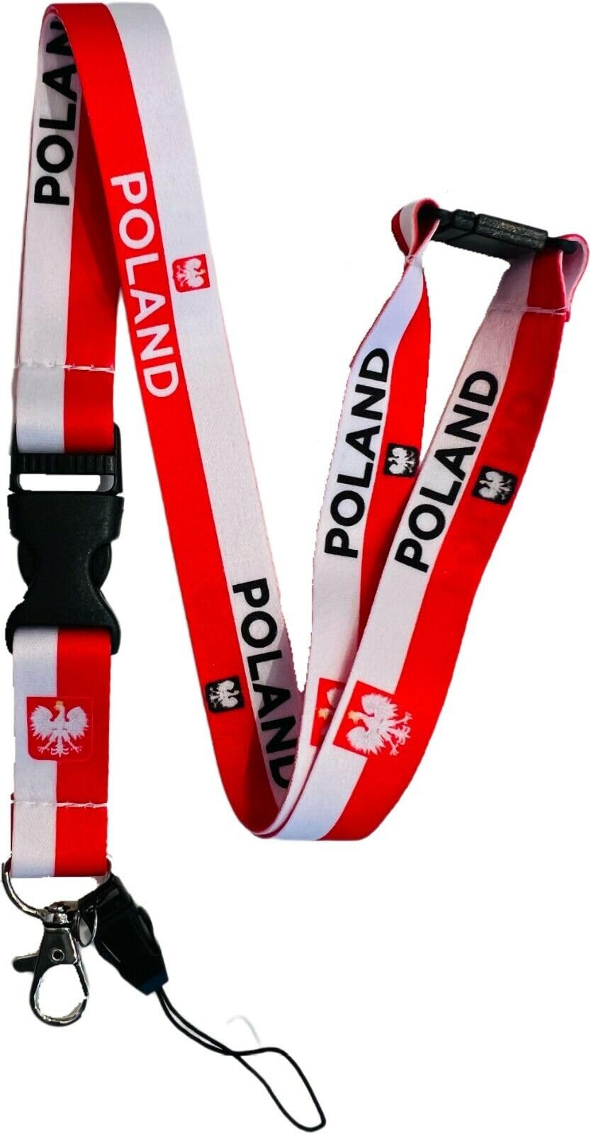 PAC Supplies Global European Country Lanyard/Badge Holder With Safety Breakaway & Detachable Clip (2, Poland) — image 1