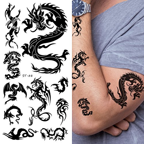 Supperb® Temporary Tattoos - Small Dragons Ii (Set Of 2) #TOP10