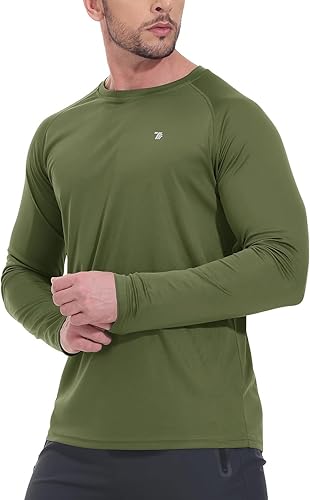 Miniatura 5 de TBMPOY Camisas de senderismo con protección solar para hombre, manga larga, con protección solar UPF 50+, SPF UV, ligeras, pesca, senderismo,