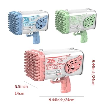 Amazon.co.jp: 76ホールロケットガトリングバブルマシンガン