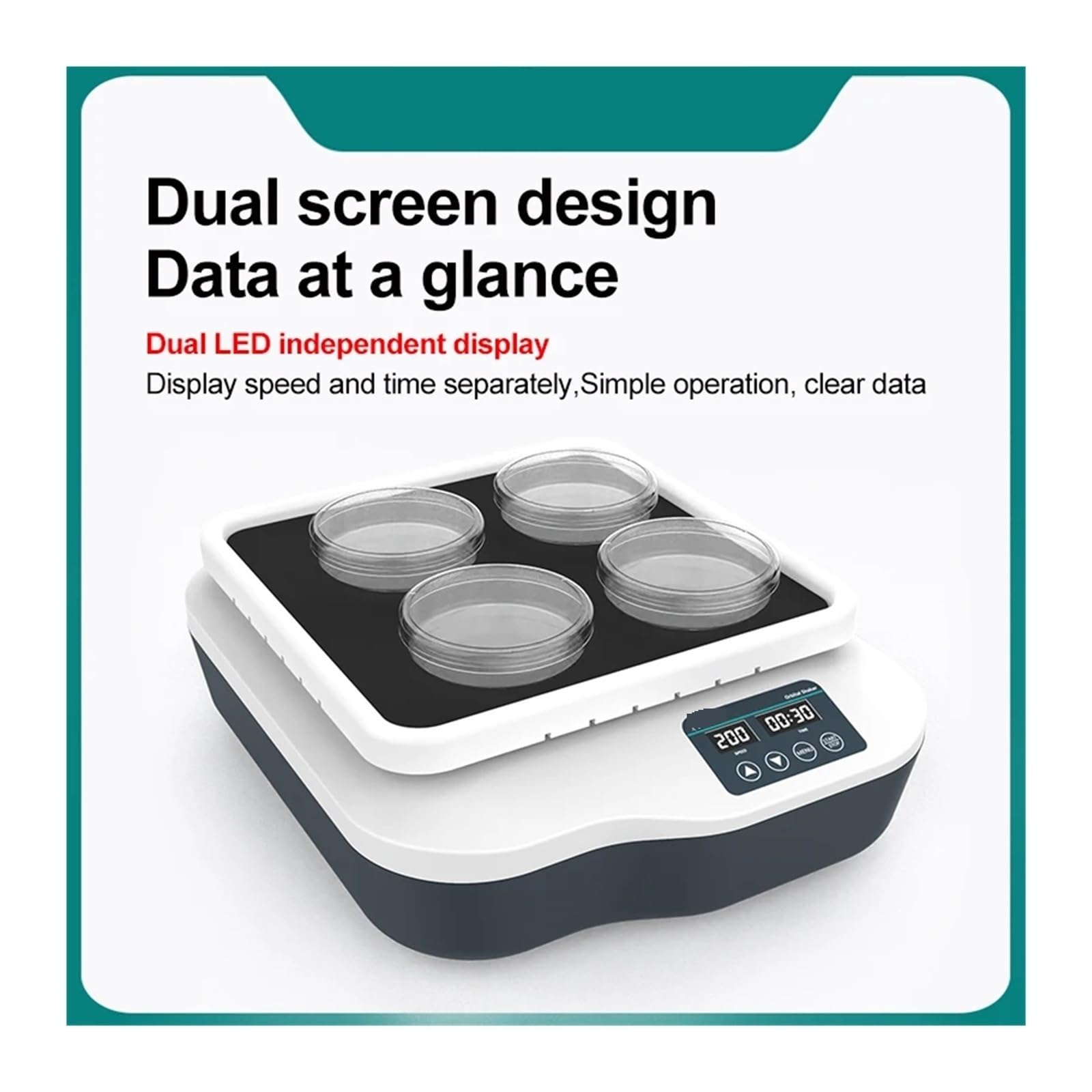 Agitatore orbitale da laboratorio a velocità regolabile con LCD, oscillatore multiuso, orizzontale a variabile per laboratori, ricerca(LS-40Pro)