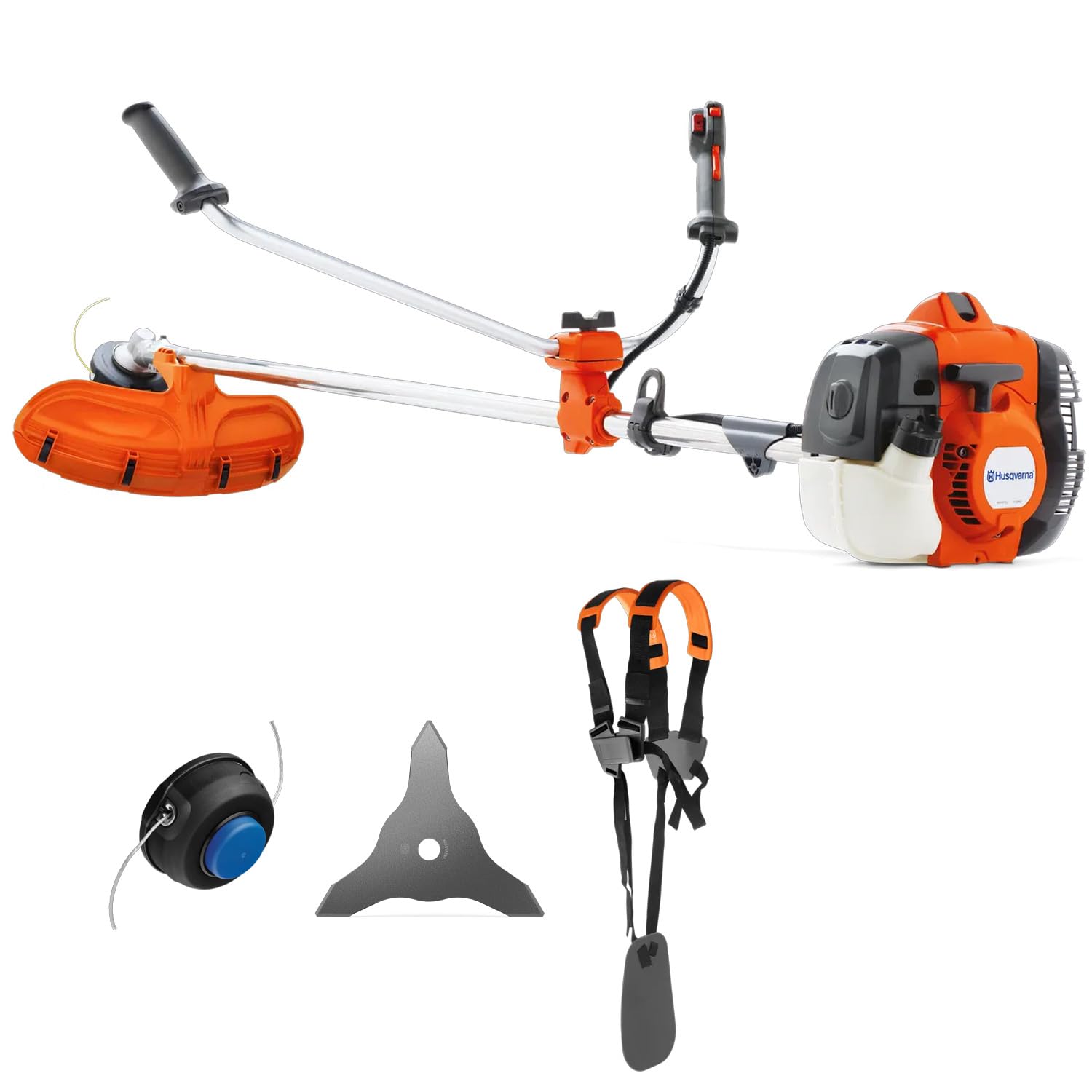 Husqvarna 135R Spalinowa Kosa z Uchwytem Bullhorn | Silnik X-Torq® 34,6 cm³, koszenie 47 cm, żyłka i ostrze w zestawie