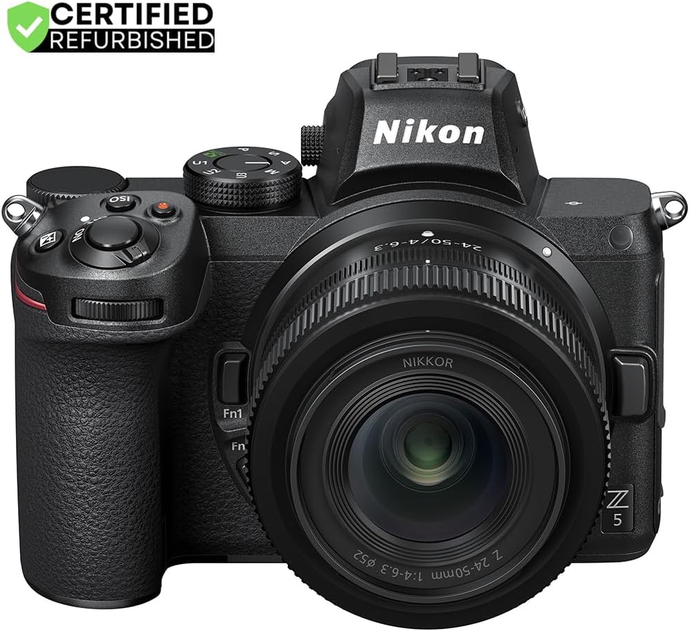 Nikon 1642 Z5 Full Frame Mirrorless Camera Body FX 4K UHD + 24-50mm f/4-6.3 Lens Kit - (Renewed)