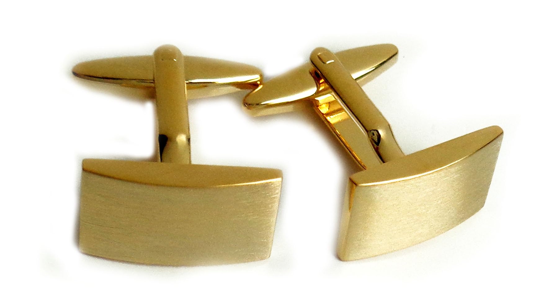 Set Manschettenknöpfe Krawattennadel kurz ca. 5,5 cm vergoldet matt inkl. Geschenkboxen