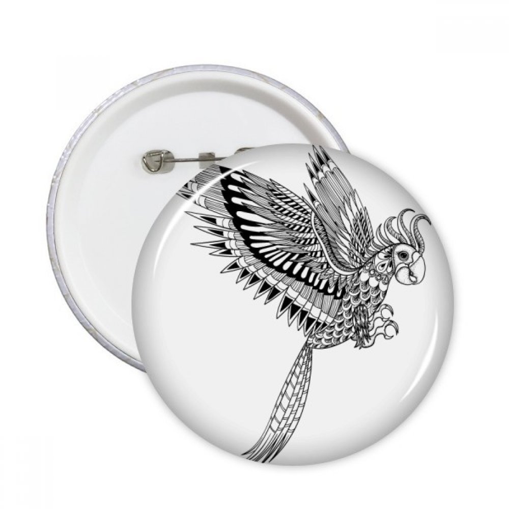 Cadeau bouton loyal badge peinture oiseaux à offrir pour passionné