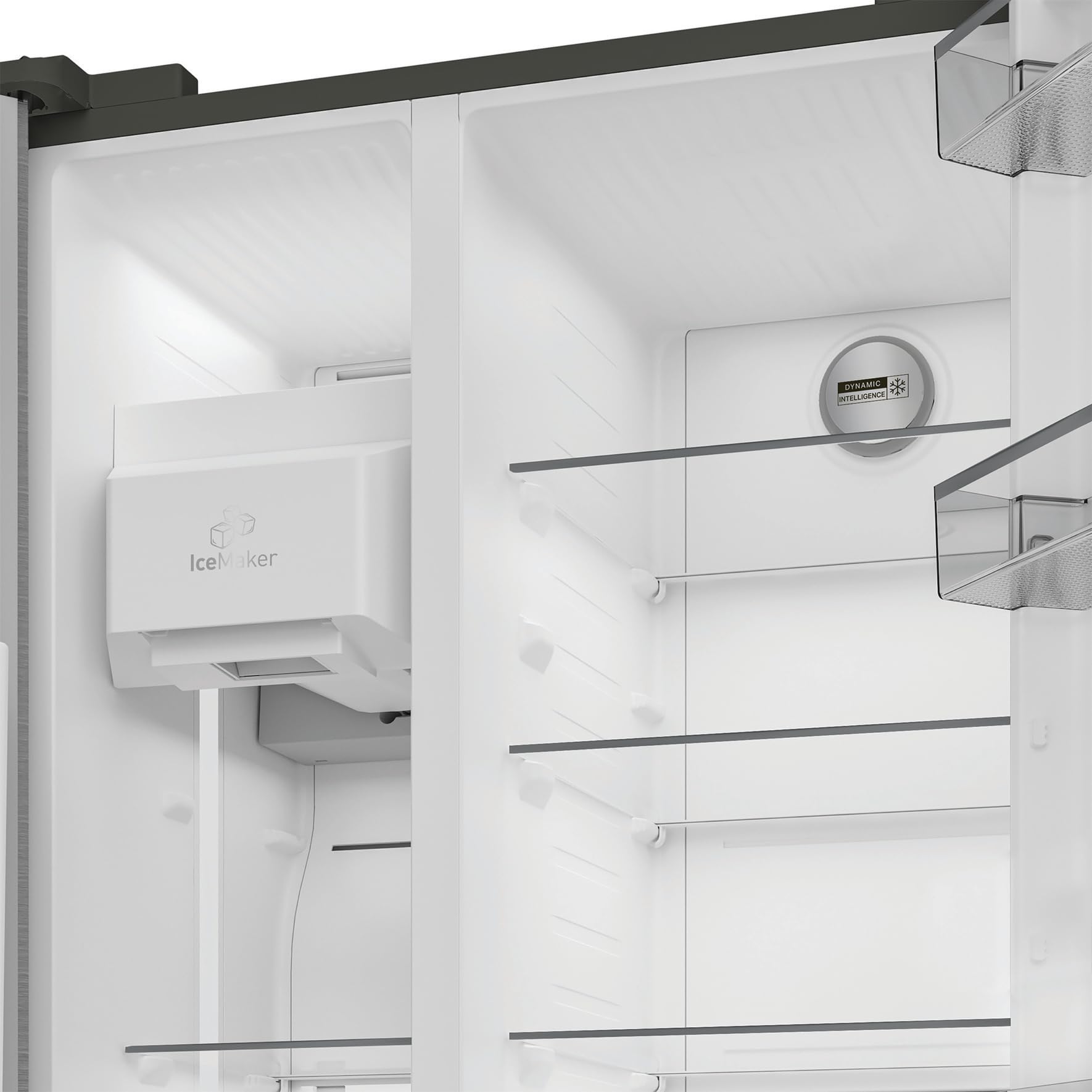 Bauknecht SBS IW D90 PEARL Side by Side Kühl-Gefrierkombination/Inverter Kompressor/Wasser- und Eiswürfelspender/FreshShield/ElegantFit/Dual Cool Total NoFrost