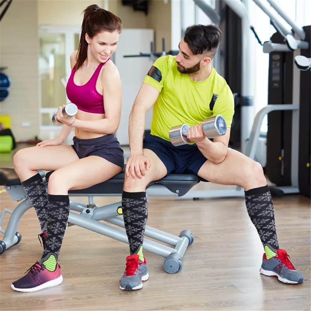 Skarpety 7 kolorów Casual Unisex Miedź Skarpety kompresyjne Kobiety Mężczyźni Kolano Wysokie Stockings Męskie Damskie Miękkie Skarpety Damskie Skarpety Chłopcy (Kolor: Czerwony Rozmiar: Kod S-M)