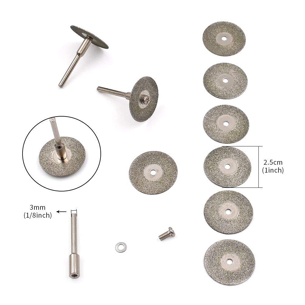 Diy Crafts 10474 5966 Rotary Tool Cutting Wheels Sets Hss Mini Circular Saw Blades & Diamond Cutting Wheel Cut Off Discs, Multicolor, Pack of 30 1
