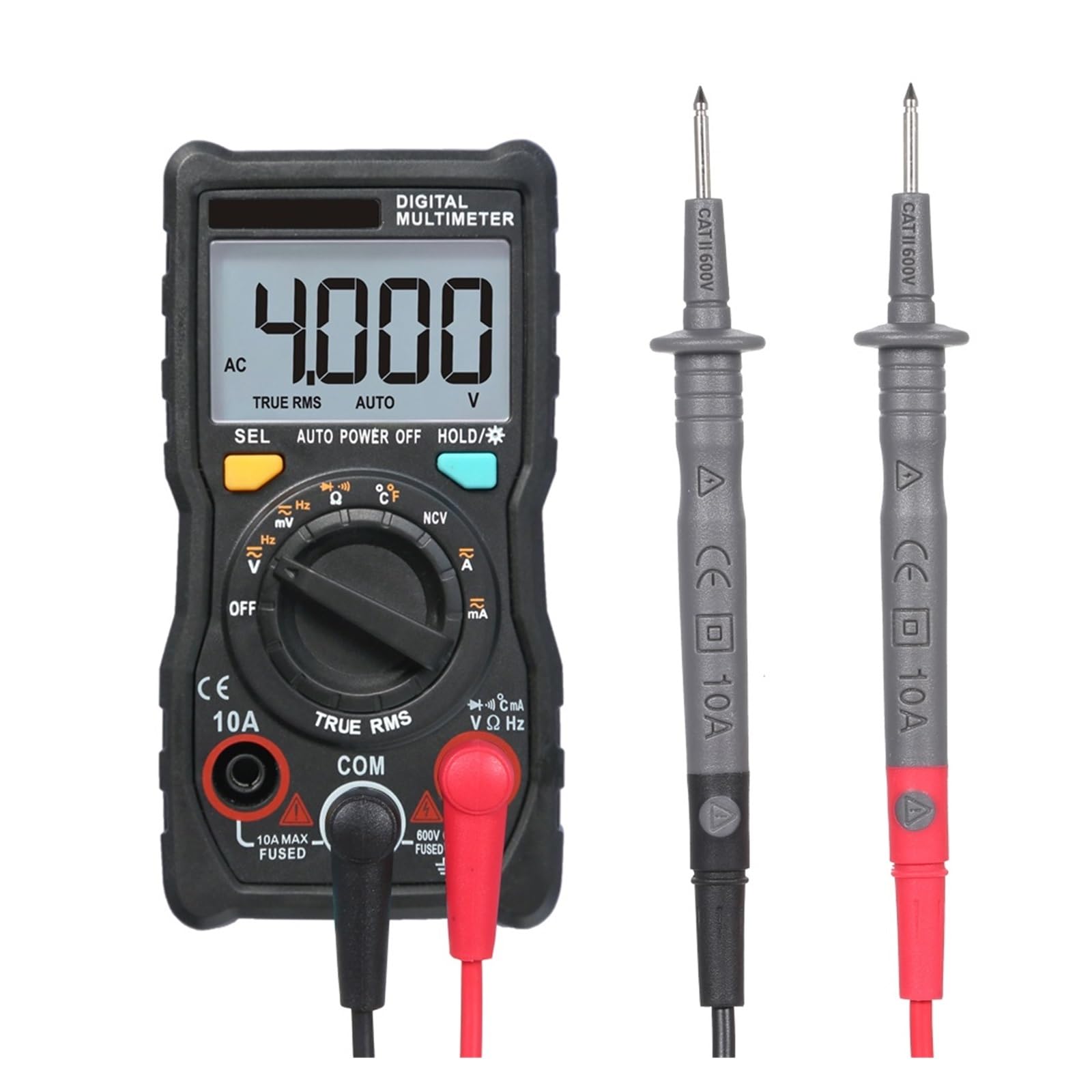 Tester Multimetru Multimetr Multimetro Tester Multimetr Cyfrowy 6000 Zlicza Automatyczny Zakres Pomiaru Temperatury Napięcia AC/DC Precyzja Bezpieczny(404B)