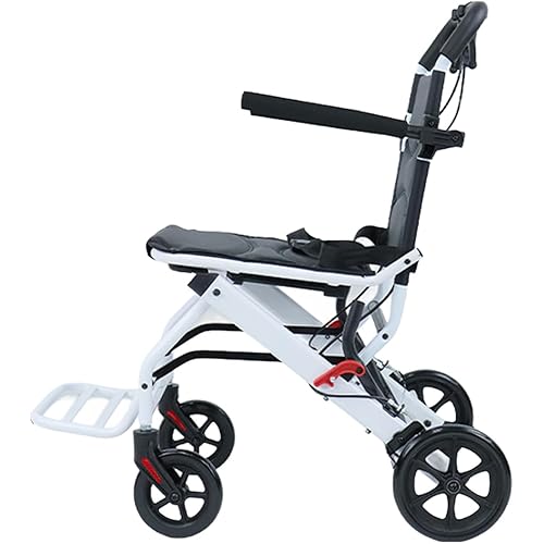 Wheelchairs for Adults, Transport Wheelchair Lightweight Foldable, Portable Wheelchair Lightweight Folding for Seniors & Adults, Supports 240lbs Capacity (Black)
